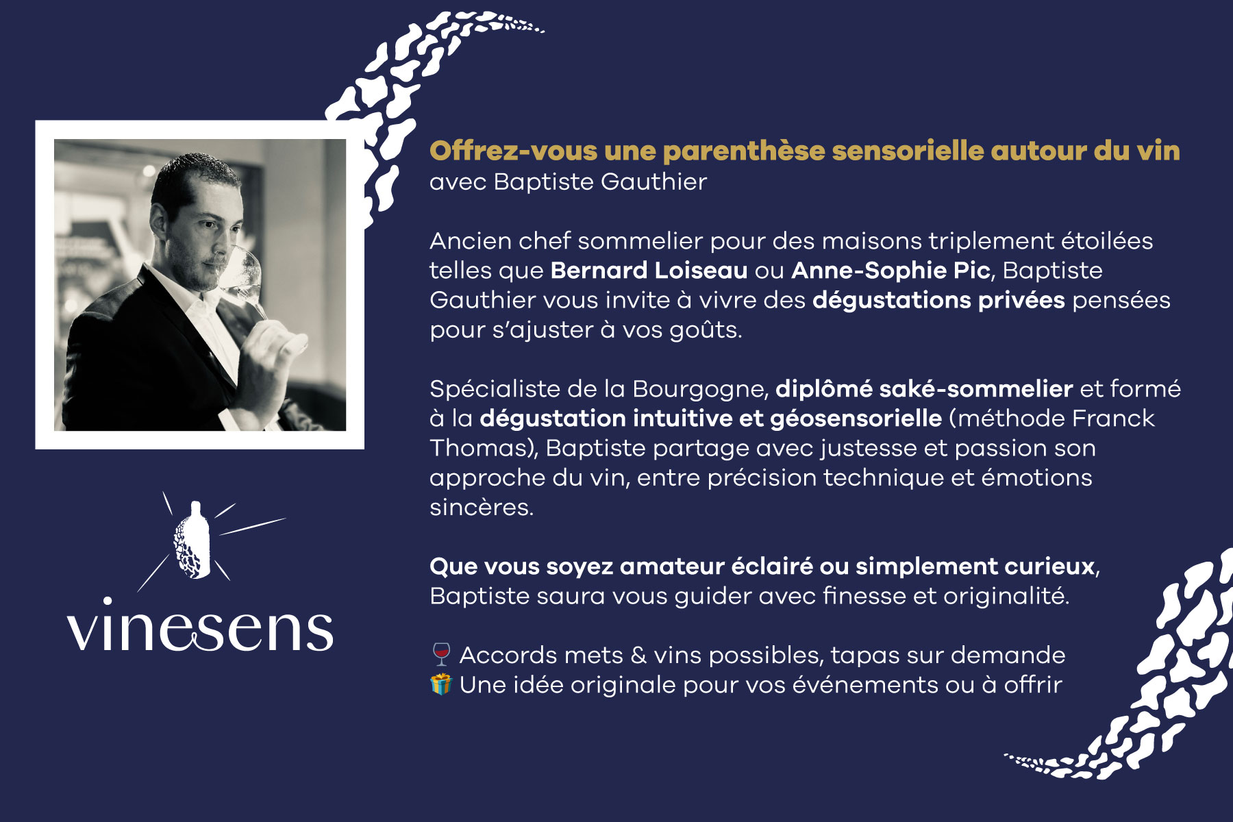 BAR A VIN - Présentation sommelier Sommelier a tain l'hermitage baptiste Gauthier